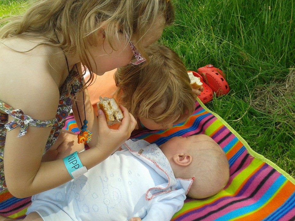Ellen's 3 children at Underneath The Stars Festival in Cawthorne, Barnsley.